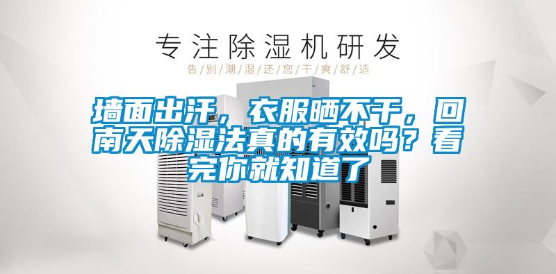 墙面出汗,衣服晒不干,回南天除湿法真的有效吗?看完你就知道了