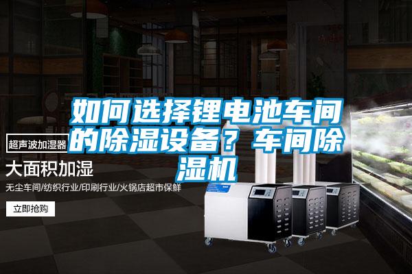 如何选择锂电池车间的除湿设备?车间除湿机