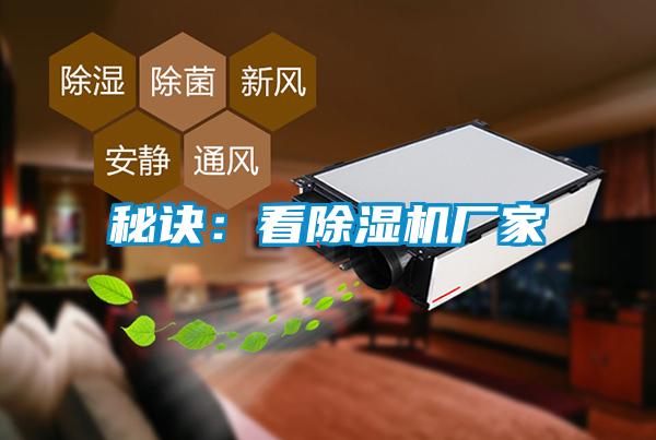 秘诀:看除湿机厂家