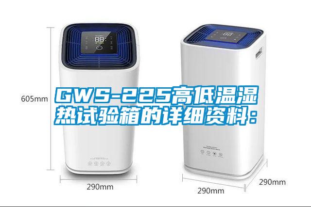 GWS-225高低温湿热试验箱的详细资料: