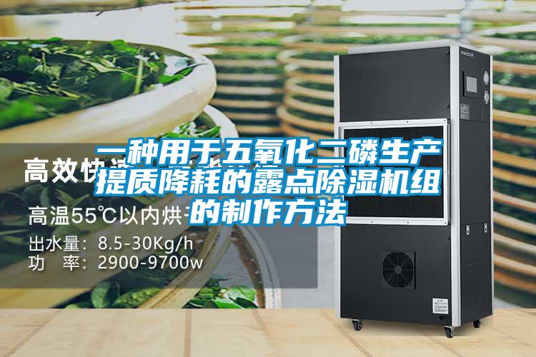 一种用于五氧化二磷生产提质降耗的露点除湿机组的制作方法
