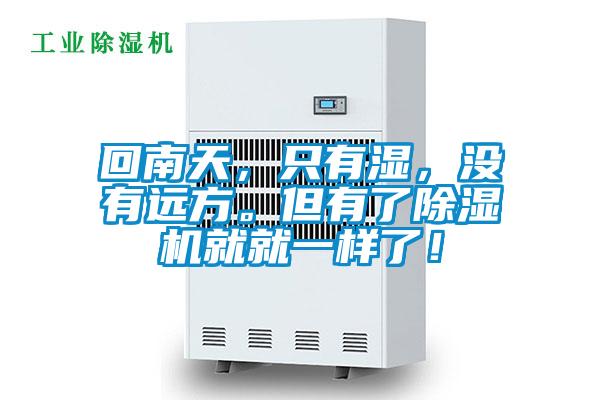 回南天,只有湿,没有远方。但有了除湿机就就一样了!