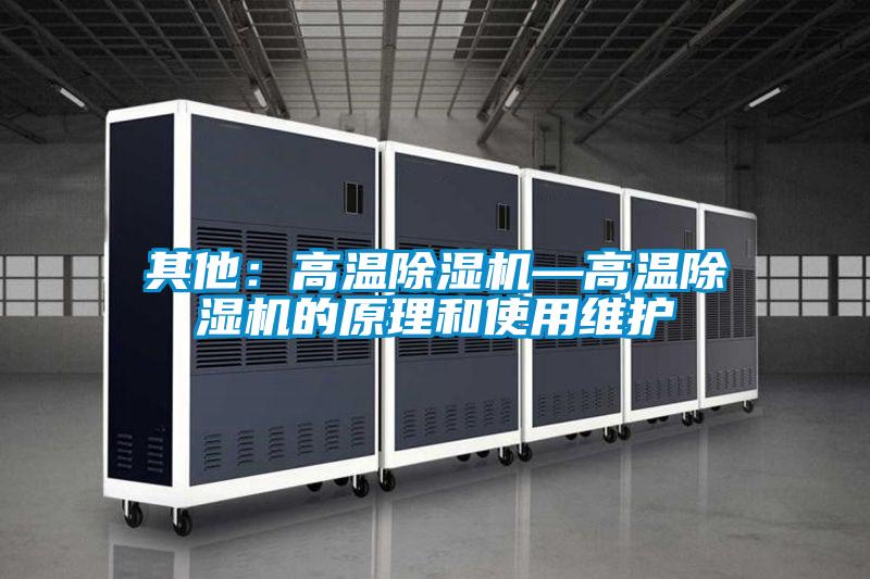 其他:高温除湿机—高温除湿机的原理和使用维护