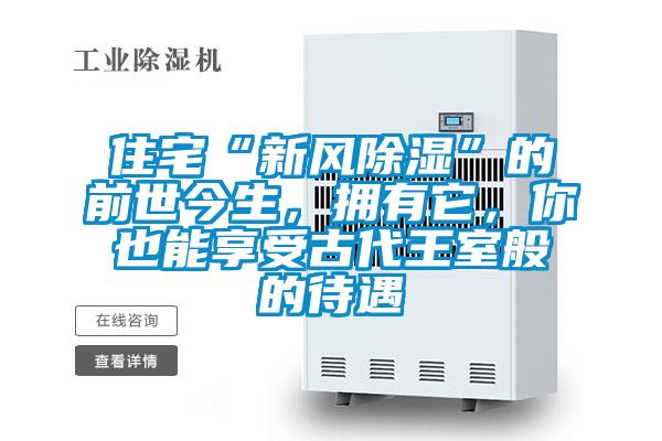 住宅“新风除湿”的前世今生,拥有它,你也能享受古代王室般的待遇