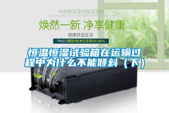 恒温恒湿试验箱在运输过程中为什么不能倾斜(下)