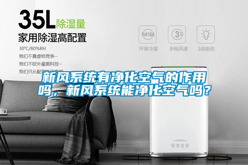 新风系统有净化空气的作用吗,新风系统能净化空气吗?