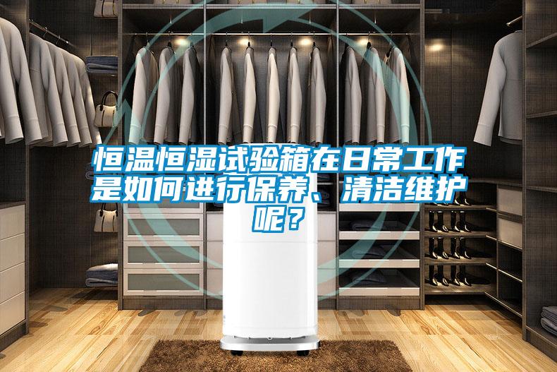 恒温恒湿试验箱在日常工作是如何进行保养、清洁维护呢?