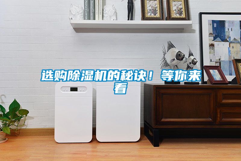 选购除湿机的秘诀!等你来看