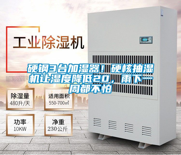硬钢3台加湿器!硬核抽湿机让湿度降低20,雨下一周都不怕