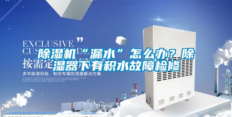 除湿机“漏水”怎么办?除湿器下有积水故障检修