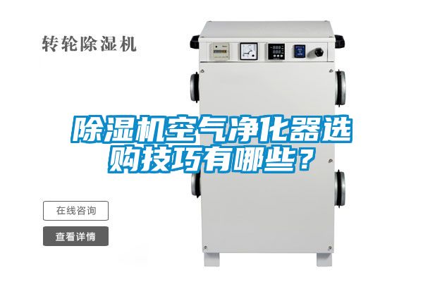 除湿机空气净化器选购技巧有哪些?